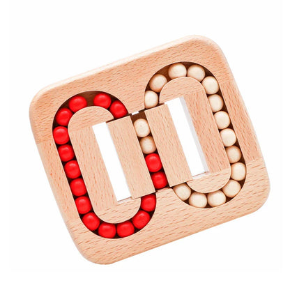 Rotating Magic Bean Fingertip Toy Wood Puzzles For Adults Kids IQ Games