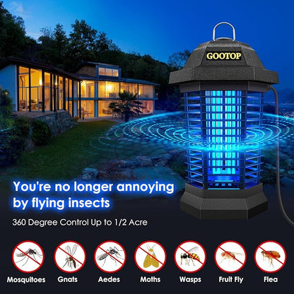 GOOTOP Bug Zapper Outdoor Electric, Mosquito Zapper, Fly Traps, Fly Zapper, Mosquito Killer