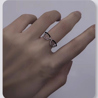 2024 Fashion Ring finger glasses Couple Ring