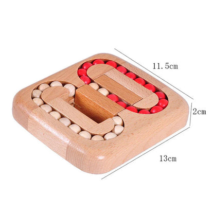 Rotating Magic Bean Fingertip Toy Wood Puzzles For Adults Kids IQ Games