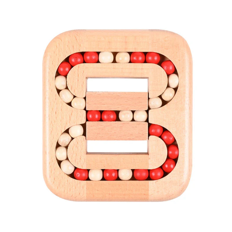 Rotating Magic Bean Fingertip Toy Wood Puzzles For Adults Kids IQ Games