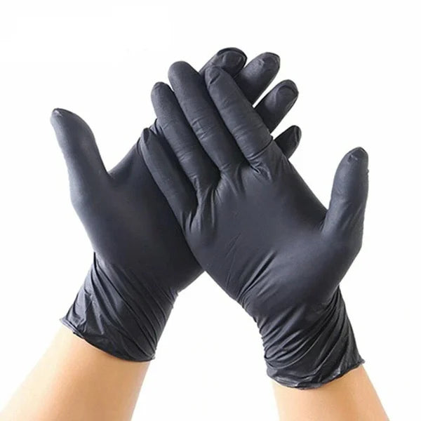 Disposable Black Nitrile Gloves Safety Tools For Household Cleaning 100PCS