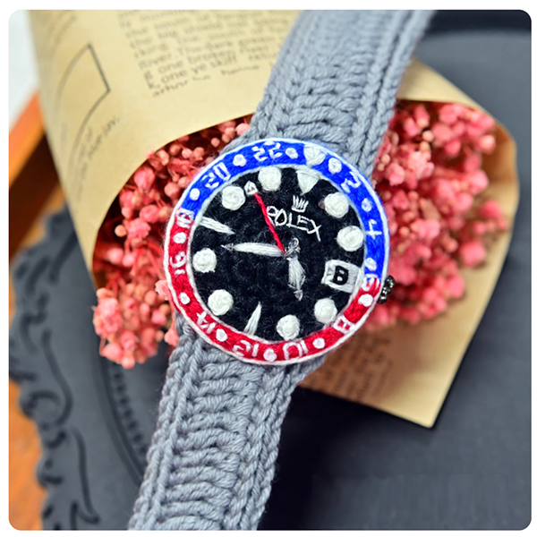 Braid Wrist watch Handmade Knitted yarn weaving watch