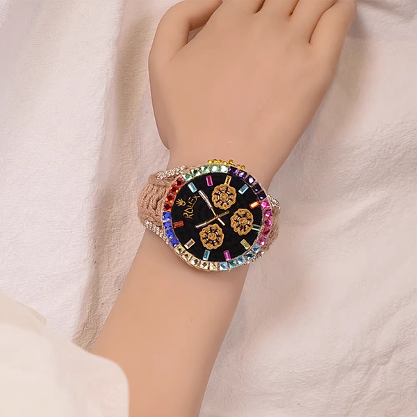 Braid Wrist watch Handmade Knitted yarn weaving watch