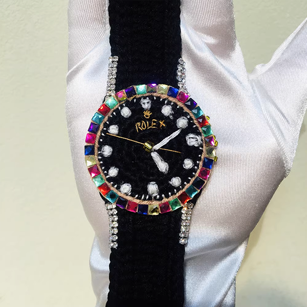 Braid Wrist watch Handmade Knitted yarn weaving watch