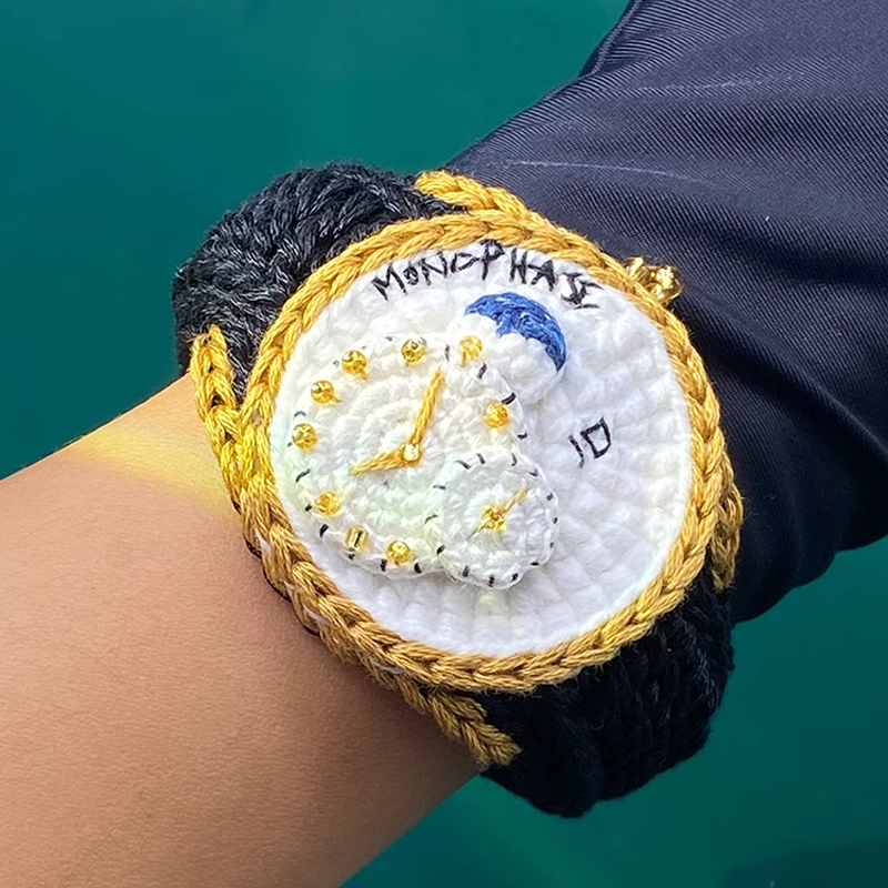 Braid Wrist watch Handmade Knitted yarn weaving watch